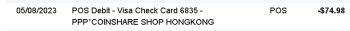 PPP*COINSHARE SHOP HONGKONG SCAM photo #1