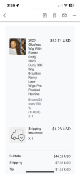 Informe de seguridad del consumidor Scam Alert: Amyias Hair I order hair from an website and when I tired to receive an refund by sendin... foto #1