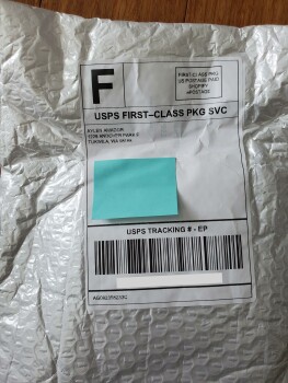 Consumer Safety Report Package I did not order White padded envelope with Shopify epostage. The sender address is:  Aylen A... photo #2