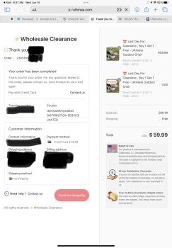 Relatório de segurança do consumidor i ordered 2 chairs and the company based in China sent a small knee brace I received a knee brace fr... foto #1