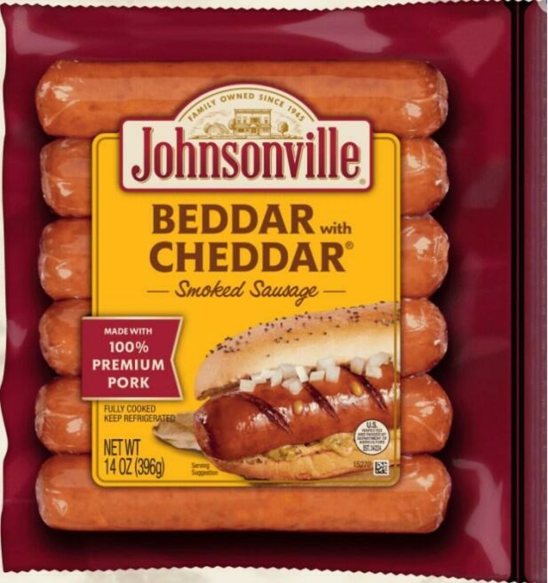 Johnsonville BEDDAR with CHEDDAR Smoked Sausage links recalled due to