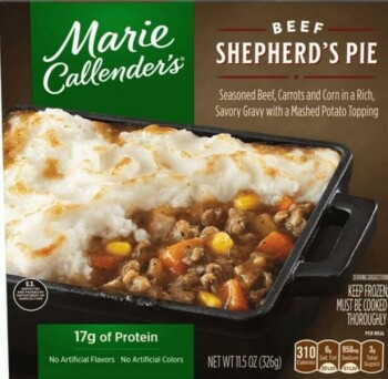 Food Recall Marie Callender’s Beef Shepherd’s Pie- recalled due to extraneous materials The FSIS announced the r... Foto #1