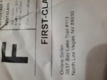 Received empty package photo #1