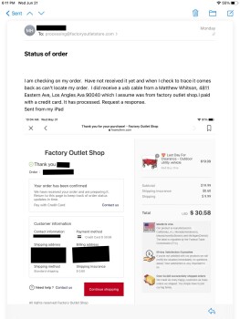 تقرير سلامة المستهلك Scam from Matthew Whitson I ordered an outdoor utility Wagon. I received  USB cord. I ordered off Fa... صورة فوتوغرافية #2