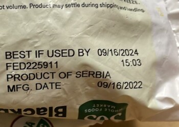 Rappel d'aliments 365 Whole Foods Market brand Organic Blackberries - recalled due to Listeria 365 Whole Foods Market... photo #2