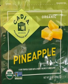 Food Recall Cadia Organic Frozen Pineapple & Trader Joe's Frozen Fruit Blend - recalled due to Listeria Scenic F... photo #2