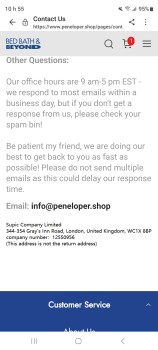 Consumer Safety Report Supic company limited united kingdom -  Bed and bath Beyond Se font passer pour Bed and bath Beyond... photo #1