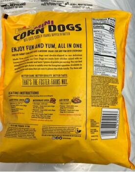 Retiro de alimentos Foster Farms Mini Chicken Corn Dog products - recalled due to possible spoilage The FSIS announced t... foto #2