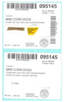 Retiro de alimentos Foster Farms Mini Chicken Corn Dog products - recalled due to possible spoilage The FSIS announced t... foto #3