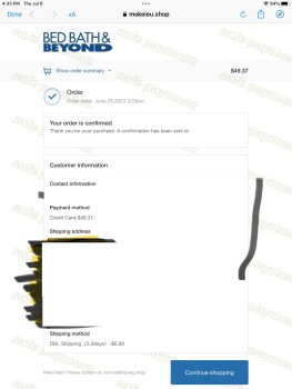 Consumer Safety Report Bed bath and beyond clearance - Service@trsoieg.shop Scam Ordered from ad they posted on FB.. They s... photo #3