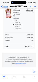 消费者安全报告 Scam - Bealls outlet online Experienced a scam. Never received the merchandise I ordered. But the fu... 照片 #4