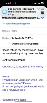 消费者安全报告 Scam - Bealls outlet online Experienced a scam. Never received the merchandise I ordered. But the fu... 照片 #8