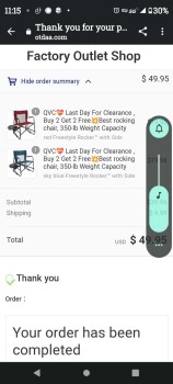 Consumer Safety Report Scam package I ordered two foldable chairs and received a plastic cup it came from Queens NewYork an... photo #3