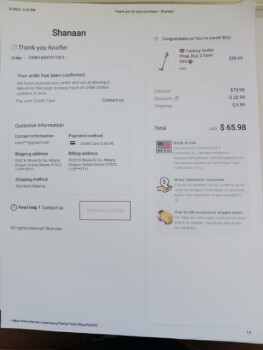 تقرير سلامة المستهلك Online Scam I ordered vacuum cleaners online on two separate orders, that I have not received.  Inst... صورة فوتوغرافية #4