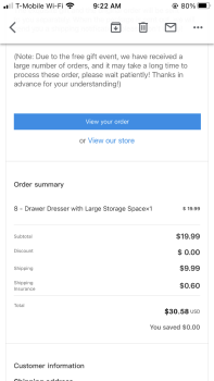 消费者安全报告 Got socks instead of what I ordered I ordered a white dresser from live infun for 31.19 and I receiv... 照片 #3