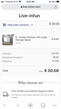 消费者安全报告 Got socks instead of what I ordered I ordered a white dresser from live infun for 31.19 and I receiv... 照片 #4