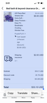 Consumer Safety Report A scam I ordered two sets of sheets and paid for them online and now I can’t get a hold of anybody.... photo #1