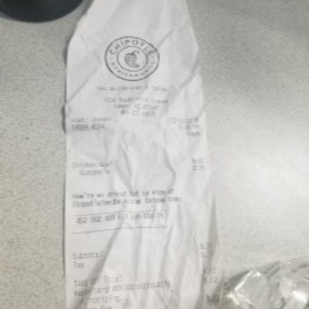 Chipotle Mexican Grill, 1038 South Mill Avenue, Tempe, AZ, United States photo-95383 Got Food Poisoning? Report it now