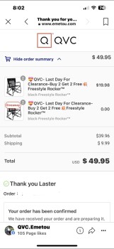 消费者安全报告 missing package - SCAM Never received my order for 2 chairs 照片 #1