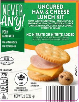 Reclame de Alimentos Never Any! Ham & Cheese lunch kits - Public Health Alert due to Allergen The FSIS is issuing a publi... foto #1
