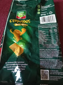 Consumer Review - Food Safety Funny-Frisch, Erna-Scheffler-Straße, Köln, Deutschland Juni 2023 Chips Bolsa "Cornados" Nacho Cheese... photo #3