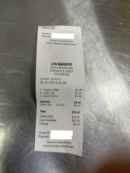 She charged me extra just for 3 cherries in my yogurt photo #1