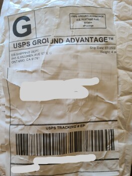 A package from EB Shipping Department ontario. Caluf photo #1