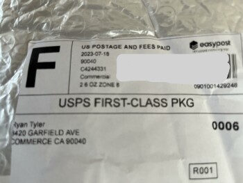 Scam Package from Ryan Tyler photo #1