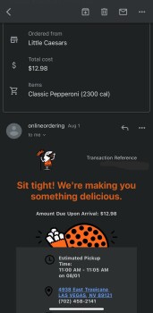 消费者评论 - 食品安全 Little Caesars Pizza, East Tropicana Avenue, Las Vegas, NV, USA I got sick after eating pepperoni pi... 照片 #5