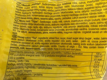 食品召回 Javine Meduoliai Arbatiniai (Honey Cakes) - recalled due to Allergen Javine is recalling its Meduoli... 照片 #2