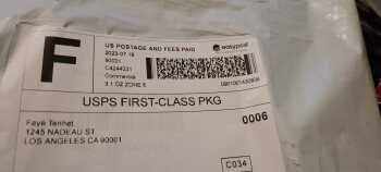 Consumer Safety Report I got a strange scarf from a person who goes by the name of Faye Tenhet. I did not order a scarf I j... photo #2