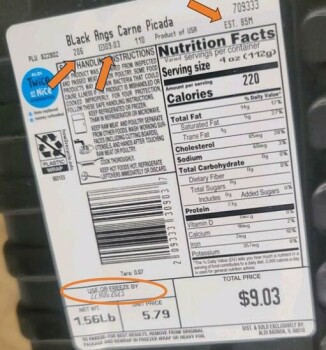 Food Recall ALDI USDA Choice Black Angus beef for Carne picada - Public Health alert due to extraneous materials... photo #2