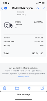 Consumer Safety Report ASL* Sue Wat London Scam Bed bath and beyond was promoting a sale and I had ordered some lamps. Orde... photo #1