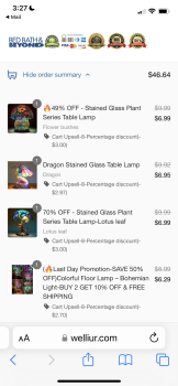 Consumer Safety Report ASL* Sue Wat London Scam Bed bath and beyond was promoting a sale and I had ordered some lamps. Orde... photo #4