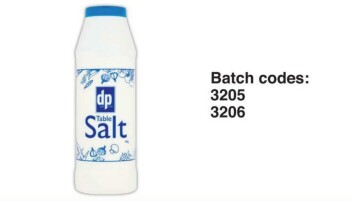 نذكر الطعام Dri Pak Table Salt, East & West Cooking Salt - recalled due to extraneous materials Dri Pak recalls... صورة فوتوغرافية #1