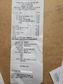 Subway, 500 West Verona Avenue, Verona, WI, USA photo #1