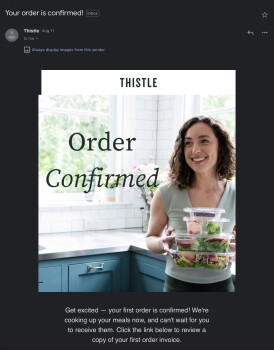 Consumer Review - Food Safety Thistle Meal Delivery Service, Las Vegas, NV, USA Suspected food poisoning. Symptoms: Diarrhea, Naus... photo #2