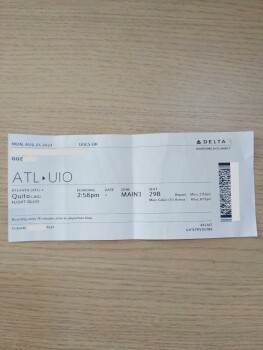 Delta Airlines, Vuelo DL633 desde Atlanta a Quito foto #1