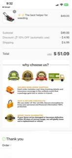 تقرير سلامة المستهلك Scam - fruizi.com I ordered a lawnmower off this site and received a scarf. It was $51.00 and I rece... صورة فوتوغرافية #1