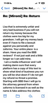 消费者安全报告 A legit complaint - Zanformo clothing This place is a scam first of all I never got an invoice when... 照片 #4